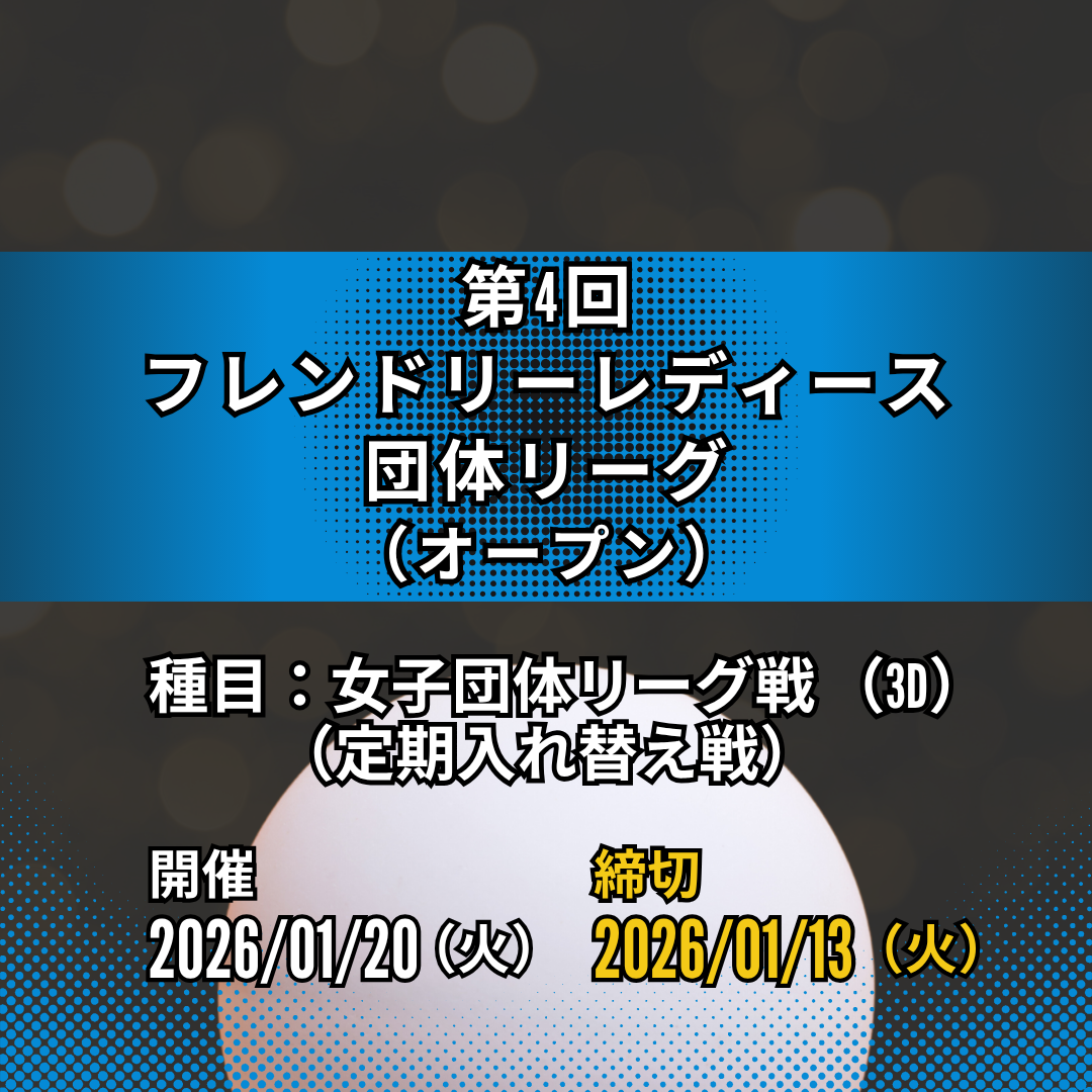 2026/01/20 第4回 フレンドリーレディース団体リーグ