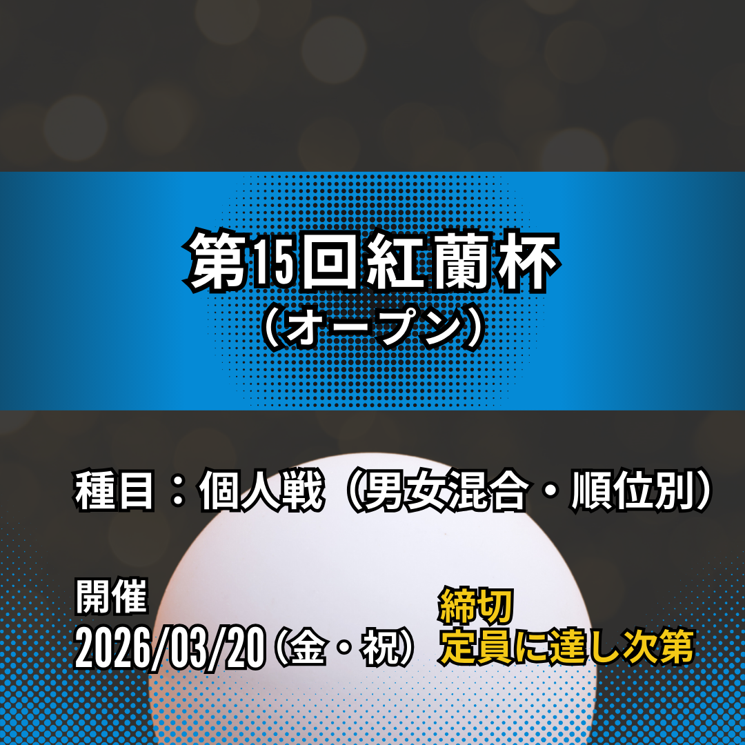 2026/03/20 第15回紅蘭杯(個人戦)