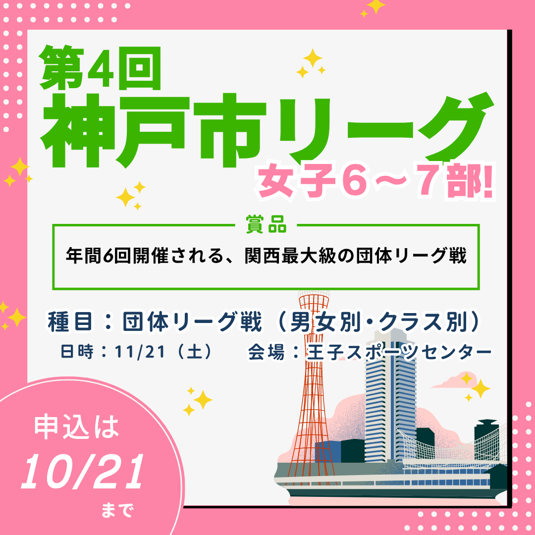 2026/11/21 第4回神戸市リーグ(女子6~7部)