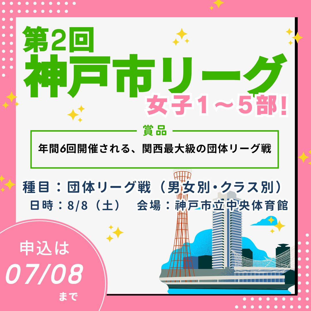 2026/08/08 第2回神戸市リーグ（女子1～5部）